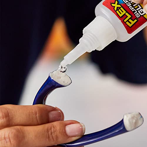 Flex Super Glue Gel, (2) 3 Gram Tubes, 1-Pack, Clear, Instant Bond, Quick Dry, Cyanoacrylate Adhesive, Precision Tip for Wood, Metal, Plastic, Crafts, Ceramic, and Toy Repairs - size: 1-Pack, style: Gel (2) 3 Gram Tubes