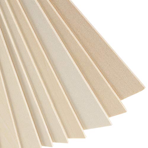 50 Pack 4 x 8 Basswood Sheets, Unfinished Plywood Boards, 1/16 Inch Thin Basswood Board for Crafts, Burning, Architectural Models, Drawing, DIY Models Crafts