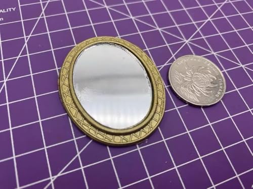 1/12 Scale Style Miniature Frame Mirror House Wall Decor for Bedroom Furniture