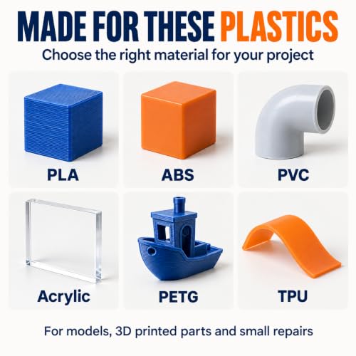 Plastic Glue 30g, Super Glue for Plastic, Strong Fast Drying Clear 3D Printer Glue Heavy Duty Waterproof Adhesive for Toys, Miniatures, Model, Acrylic, PVC, PLA, ABS,PETG,TPU - style: Plastic Glue & 3D Printer glue