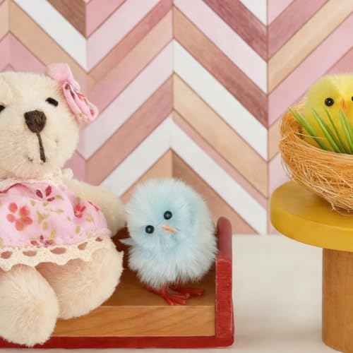 20 Sheets 10 Styles Dollhouse Wallpapers, 4x4 Inch Wood Grain Texture Self Adhesive Dollhouse Wallpaper Flooring PVC Waterproof Mini Stickers for DIY Crafting House Models - color: Wood Grain