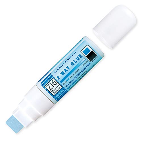 Kuretake Zig 2 Way Glue Stick Pen,15mm Broad Tip, Made in Japan - style: 1 pcs.