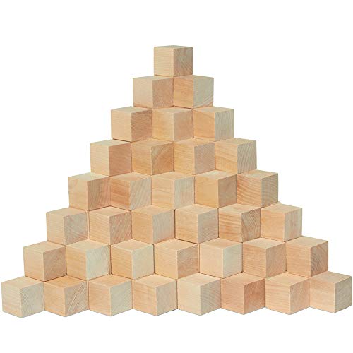 DIY Wood Cubes 1-1/4-inch, Pack of 100 Small Wooden Blocks, Wooden Blocks for Crafts, STEM, Building, and Blank Wood Dice, by Woodpeckers - size: 1-1/4 inch