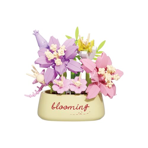 Crown Lily Mini Flower Potted Bonsai Building Toy - style: Crown Lily