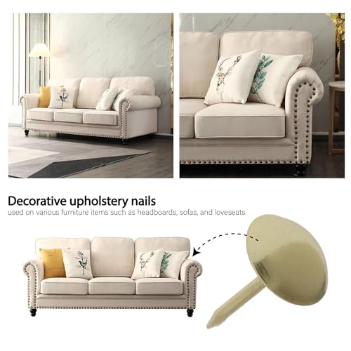 Upholstery Tacks for Furniture Upholstery Nails Tacks for Decorative 100Pcs - color: Gold