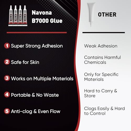 25 PCS 15ml B7000 Rhinestone Glue Clear, Bedazzling Glue for Craft, Jewelry - size: 15ml 25pcs