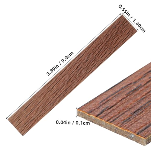 TOYANDONA 40Pcs Dollhouse Flooring Peel and Stick Miniature Floor Decorations Self Adhesive Walnut Tiles for Doll House Wallpaper and Trim - color: Dark Brown