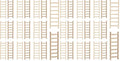 20 Pcs Mini Garden Ladder - 2.36'' x 0.78'' Wooden Miniature Ladder Accessories for Landscape Dollhouse Decor (Pack of 2) - size: Small (Pack of 2)