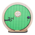 Fairy Garden Door Tree Dollhouse Wooden Door Miniature DIY Green - color: Green