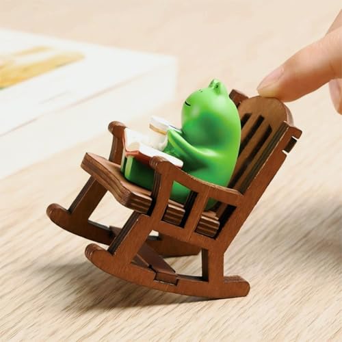 Mini Frog Figurines Set, Cute Home Office Desk Decor, 6 Pieces, Small Frog Set for Dashboard Ornaments and Fairy Garden Decor, Funny Gifts for Frog Lovers - style: Frog Set of 6