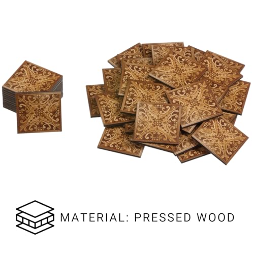 Miniature Dollhouse Flooring, Wood Look Parquet Floor Tiles for 1:12 and 1:6 Scale Dioramas and Roomboxes, REDUCIO! - color: Royal Amber