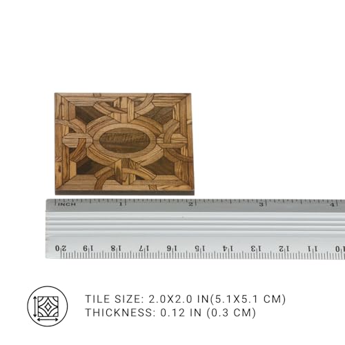 Miniature Parquet Flooring Tiles for Dollhouse Interiors, 1:12 or 1:6 Scale Flooring for Architectural Modeling and Diorama, REDUCIO! - color: Antique Walnut