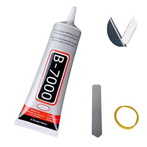 B 7000 110ML Super Glue for Phones, Jewelry & More - Clear, 3.7fl.oz - Includes Pry Tool, 2 Rubber Bands - size: 110ML