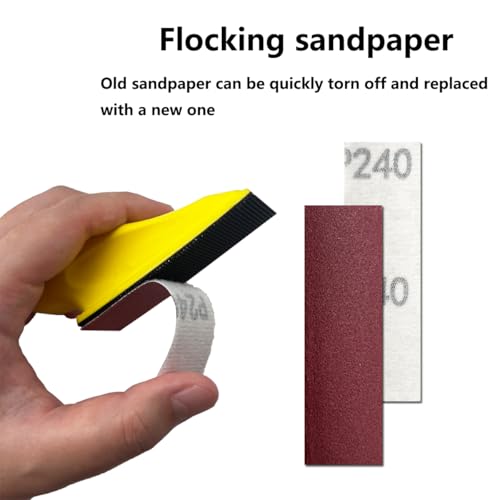 Micro Detail Sander Paper Kit Wet Dry Sandpaper 80 120 180 240 400 Grit 3.5” x 1” Hand Sanding Block for Small Projects for Detail Works, Crafts, Metal Sanding