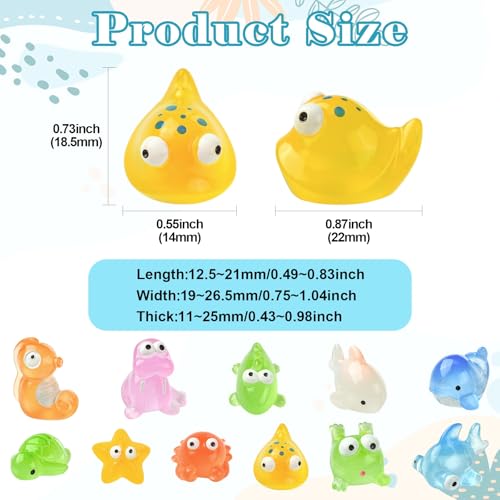 Stiesy 55 Pcs Resin Ocean Animals Miniature Decorations Cute 3D Frog Crab Starfish Whale Shark Tortoise Miniature Figurines Display for Aquarium Pond Bonsai Garden Swimming Pool Accent - color: Ocean Theme-55pcs