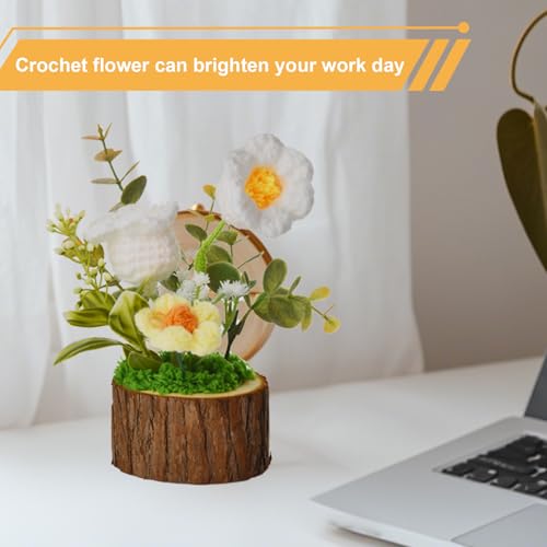 Crochet Lily of the Valley Flowers Bouquet for Women/Teacher Desk Decora - color: Lily of the Valley