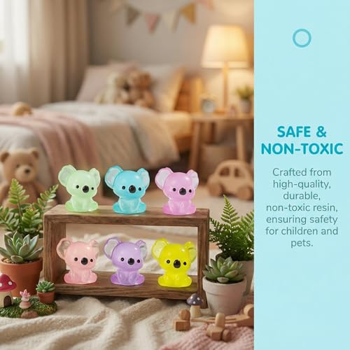 Glow in The Dark Koala Resin Animals - color: Blue Koala