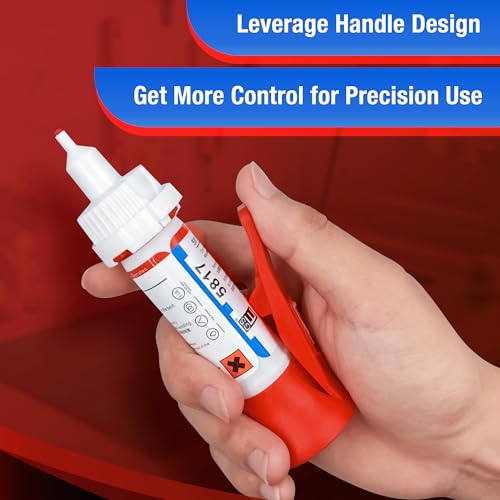 5817 Ultra-Thin Super Fast CA Glue - Non-Whitening Crystal Clear Adhesive with Grip Handle & 10 Micro Tips for Models, 3D Prints (PLA/ABS), Miniatures - Leak-Proof Rotating Nozzle - size: 1-Pack
