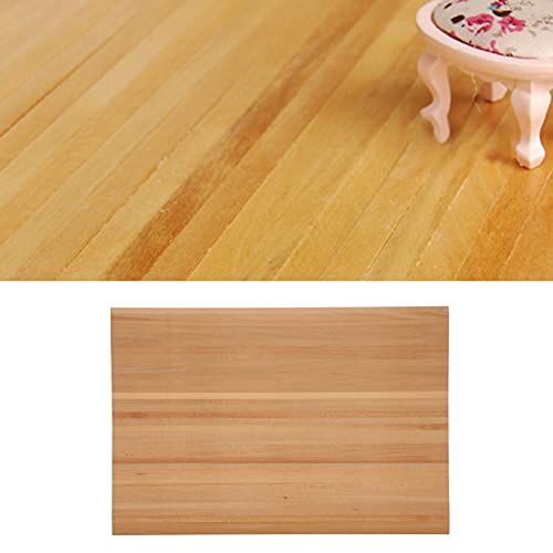 Dollhouse Floorboard, Dollhouse Floor Sheet Miniature Simple Elegant Wood Strip Flooring Decoration Accessory Furniture Dollhouse Accessories