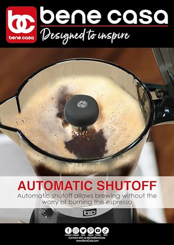 Bene Casa Black Portable Electric Espresso Maker/Cafetera, 1-3 Cups/Shots (1, BLACK) - color: BLACK