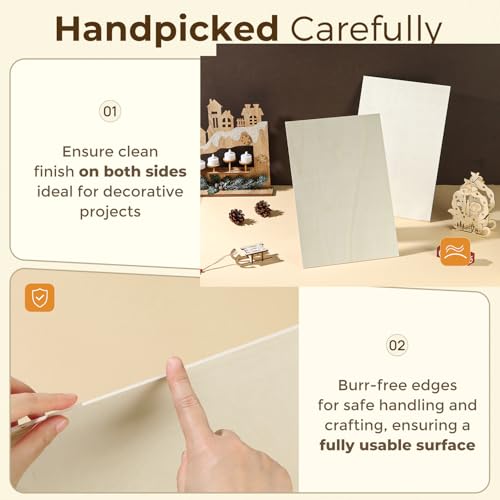 24 Pack Basswood Plywood Sheets 12"x18"x1/8", Basswood for Laser Cutting - color: 24 Pack, size: 12"x18"