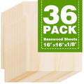 Basswood Sheets 16"x16"x1/8",3mm Basswood for Laser Cutting,Thin Plywood Board Unfinished Wood for Crafts, DIY Architectural Models Making, Wood Engraving (16inchx16inch-1/8-36Packs) - size: 16inchx16inch-1/8-36Packs