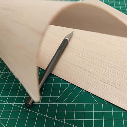10 Pieces 1mm Balsa Wood Sheets 100mm X 300mm Natural Unfinished Wood for House Aircraft Ship Boat DIY Wooden Plate Model Craft Project US3001
