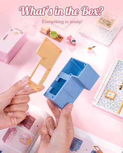 ROBOTIME Super Creator Kits, Miniature Kitchen Kit, DIY Plastic House Building Toy Set, Tiny Kitchen Making Kit Model Craft Hobby Unique Gift (Homely Baking Kitchen) ﻿ - color: Homely Baking Kitchen
