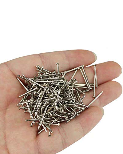 Tiny Wooden Nails for DIY Craft Projects, Antique Drawer Repairing, Mini Boxes Decorative Accessories[Set of 200pcs] (0.5inch/13mm, Silver) - color: Silver, style: 13mm