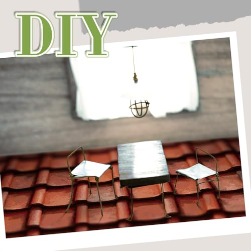 Flutesan 12 Pcs Miniature Dollhouse Wallpaper, Roof Tiles Clay - style: Roof Tiles Clay