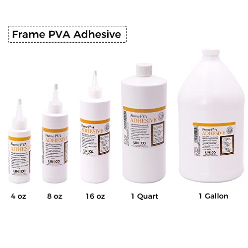 Lineco Frame PVA Adhesive, Acid Free, Dried Clear and Flexible, 1 Gallon - size: 1 Gallon