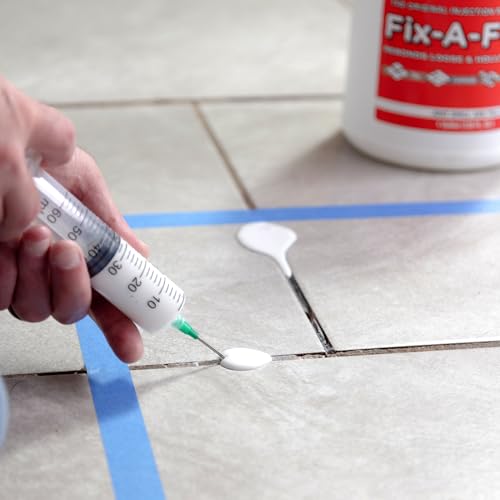 The Original Fix-A-Floor Loose Tile Repair Adhesive with Syringe - Tile, Porcelain, Ceramic, Marble, Stone & Wood Floor Repair Adhesive - Pack of 2 - size: 10.1 Oz (Pack of 2)
