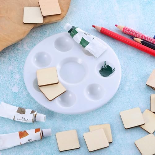 300 Pcs 1 Inch Unfinished Wood Pieces Blank Wood Squares Round Corner for Painting Writing Carving Letter Scrabble DIY (Square 1 x 1 x 0.12 inches) - color: Square 1 x 1 x 0.12 inches