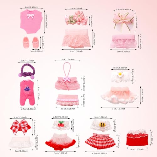 10 Sets Doll Outfits, 3 Inch/7.62cm Doll Collector's Clothing Accessories - style: Style 1