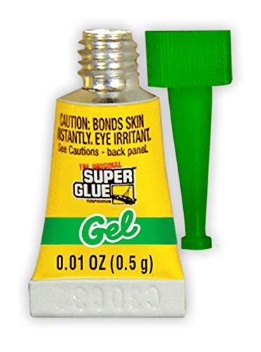 Super Glue Gel, 5 Mini Single-Use Tubes, Clear, Instant Bonding, No-Drip Formula, Cyanoacrylate Adhesive, Precision Tip for Wood, Metal, Plastic, Crafts, Ceramic, and Vertical Surfaces