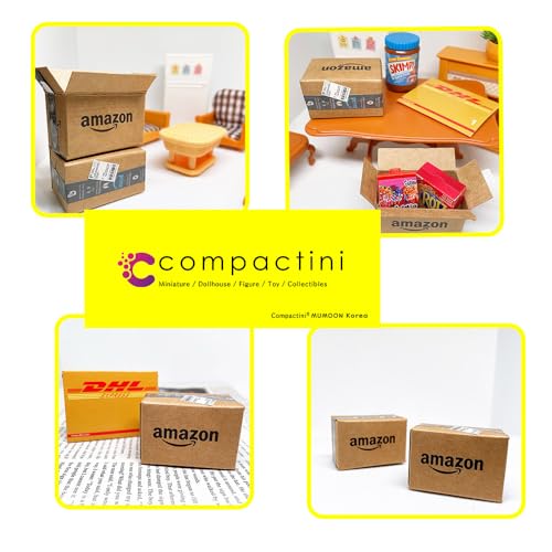 Miniature Set Shopping Mall Shipping Boxes 8P(Unfolded) 1:12 Scale Models Dollhouse Accessory Prime Shipping Box Miniature