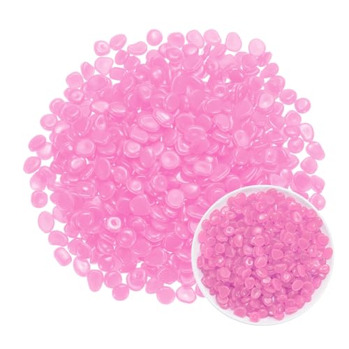 M METERXITY 1000-Pack Glow in The Dark Rocks, 0.43" Resin Outdoor Garden Decorations Luminous Pebbles Stones for Garden Plants/Aquarium/Backyard Path, Aquarium Gravel [Purple] - color: Purple