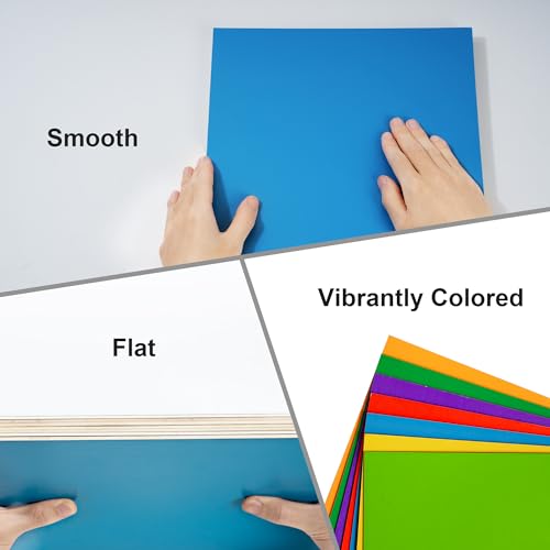 7 Pack Colored Plywood Sheets, 12 x 16 x 1/8 Inch, Rolling Paint Process with Bright Colors, 3mm Plywood for Laser Cutting, Wood Burning and DIY Wood Crafts - 7 Colors - color: Rainbow 7-Pack, size: 1/8" x 12" x 16"