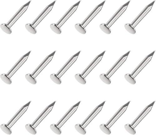 Tiny Wooden Nails for DIY Craft Projects, Antique Drawer Repairing, Mini Boxes Decorative Accessories[Set of 200pcs] (1×8mm, Silver) - color: Silver, style: 1*8mm