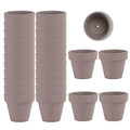 Fcacti 27 Pcs Small Mini Grey Clay Pots 2.1'' Terracotta Pot Clay Ceramic Pottery Planter Cactus Flower Pots Succulent Nursery Pots- Great for Window Boxes, Cactus, Plants, Crafts, Wedding Favors - color: Gray