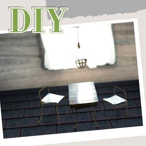 Flutesan 24 Pcs Miniature Dollhouse Wallpaper, Black Shingles - style: Black Shingles