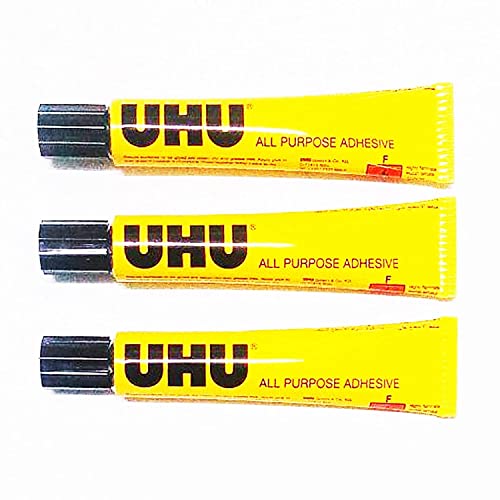 UHU All Purpose Adhesive 20 ML Tube (Pack of 3) Transparent