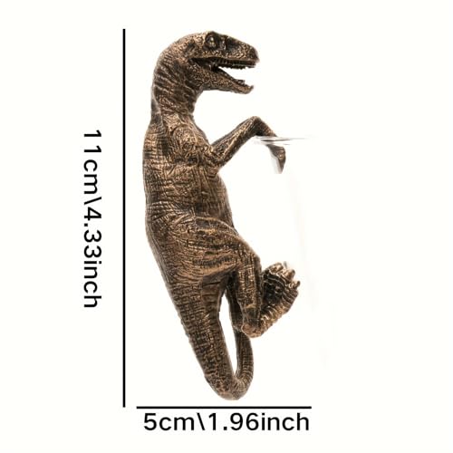 Dinosaur Flower Pot Hugger Figurines, Dinosaur Statue Planter Decor for Garden Yard Fence Balcony Home Plant Decoration Gifts