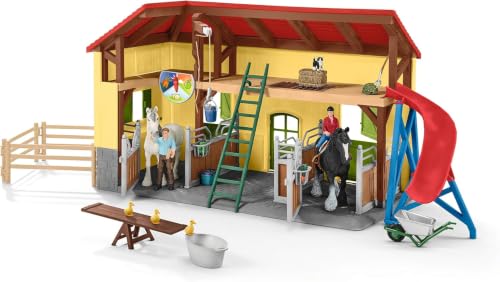 Schleich Farm World - 82Pc Horse Stable Playset - Kids Ages 3+ | 42485
