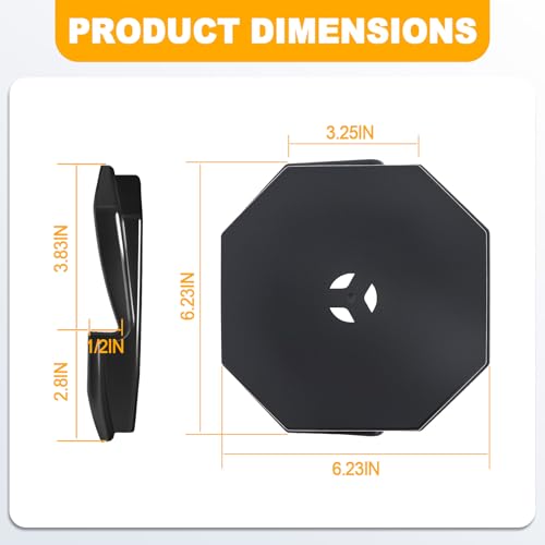 Vinyl Siding Mounting Blocks Fits 1/2 in Lap, 4-10 in Siding, Black 2 Pack - color: Octagon Black No-Box, size: 2 pack