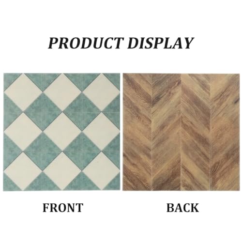 Toyvian Dollhouse Floor Tile Prop Vintage Style 1:12 Scale