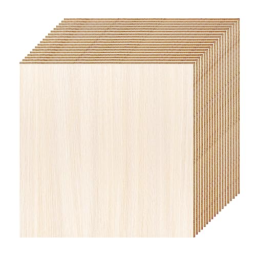 18 Pack Basswood Sheets 6X 6 x 1/16 Inch Thin Wood Sheets for Crafts - size: 18 Pack 6 x 6 x 1/16 inch