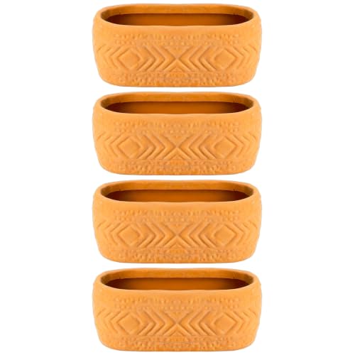 ONEST 4 Pieces Miniature Tiny Clay Pots Mini Flower Pottery Planter for DIY Garden Plants Office Home Decoration - color: 4 Pieces