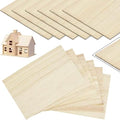 Basswood Sheet 12 Sheets 200x100x1mm Unfinished Balsa Wood - Craft Thin Plywood for DIY Model Building, Airplane Ship Model and Crafts Project Mini Product - Natural Craft Wood