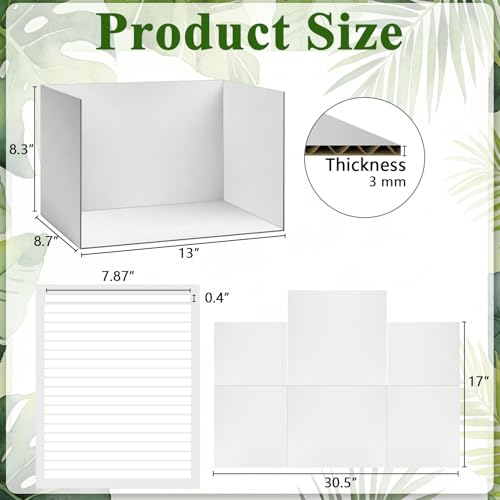 Yalumo Cardboard Diorama Box Kit, 2 Pack Diorama Box for Display, White Cardboard Project Supplies with Double Sided Tapes for DIY Crafts Toys School Projects Model Scenes, 13 x 8.7 x 8.3 Inch